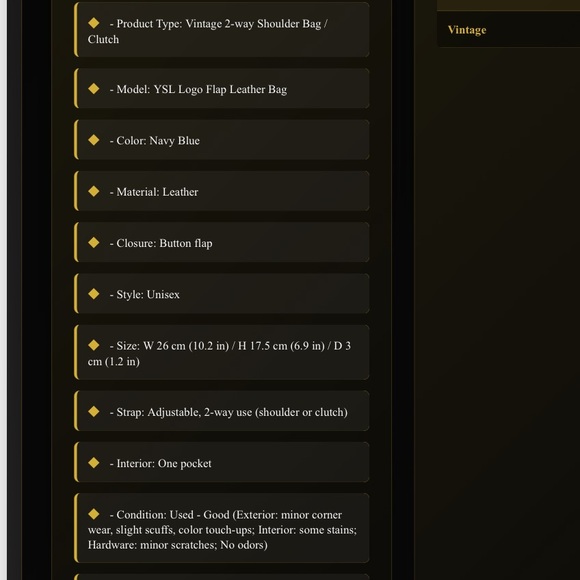 Yves Saint Laurent Black Shoulder Bag - Picture 12 of 12